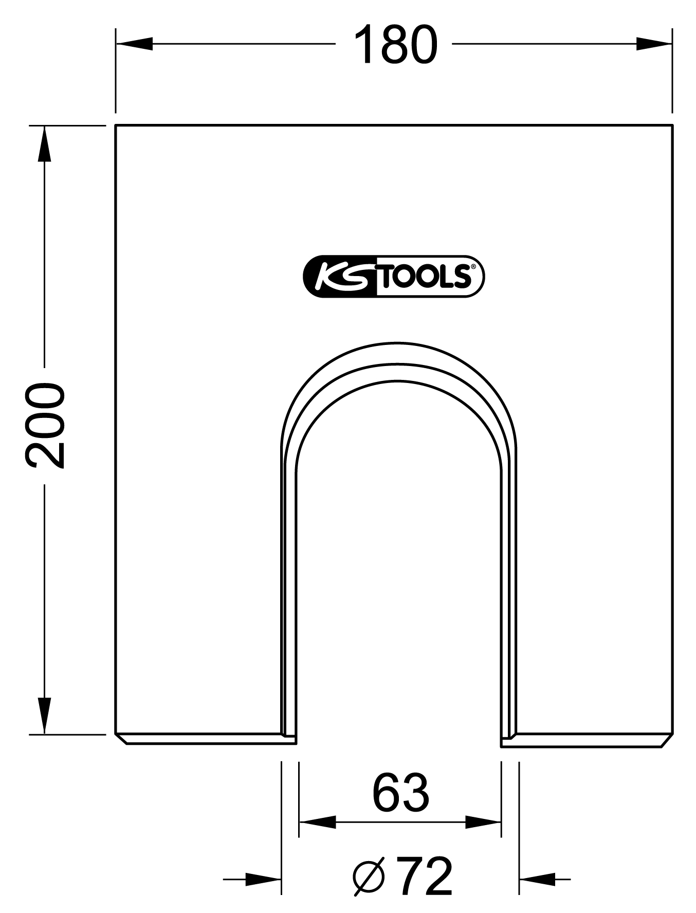 KS Tools Prismenplatte Ø 72,0 mm