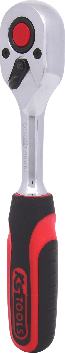 KS Tools 1/4" CHROMEplus Umschaltknarre, 72 Zahn, Kunststoffgriff
