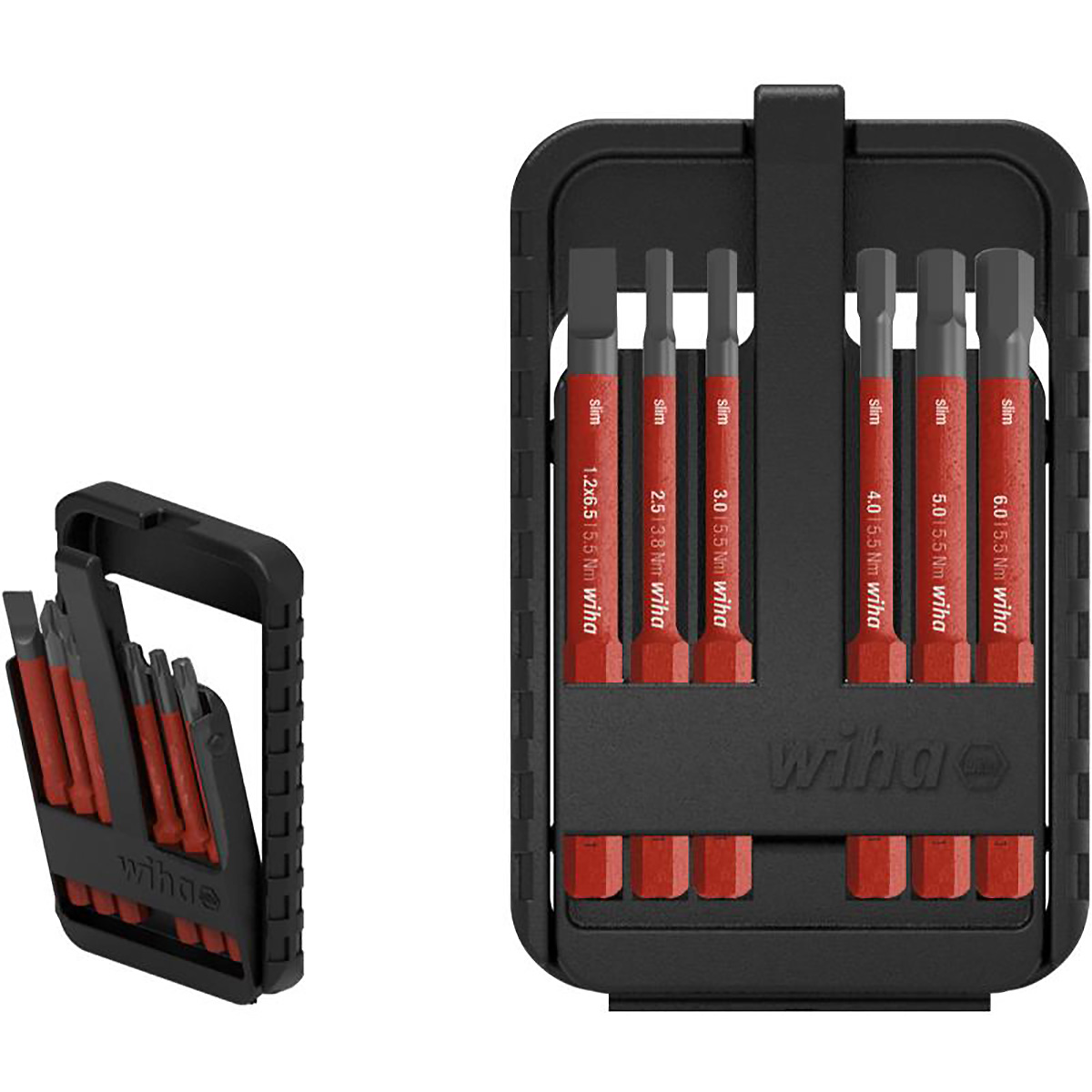 Wiha Bit Set slimBit electric Schlitz, Sechskant 6-teiliges Set