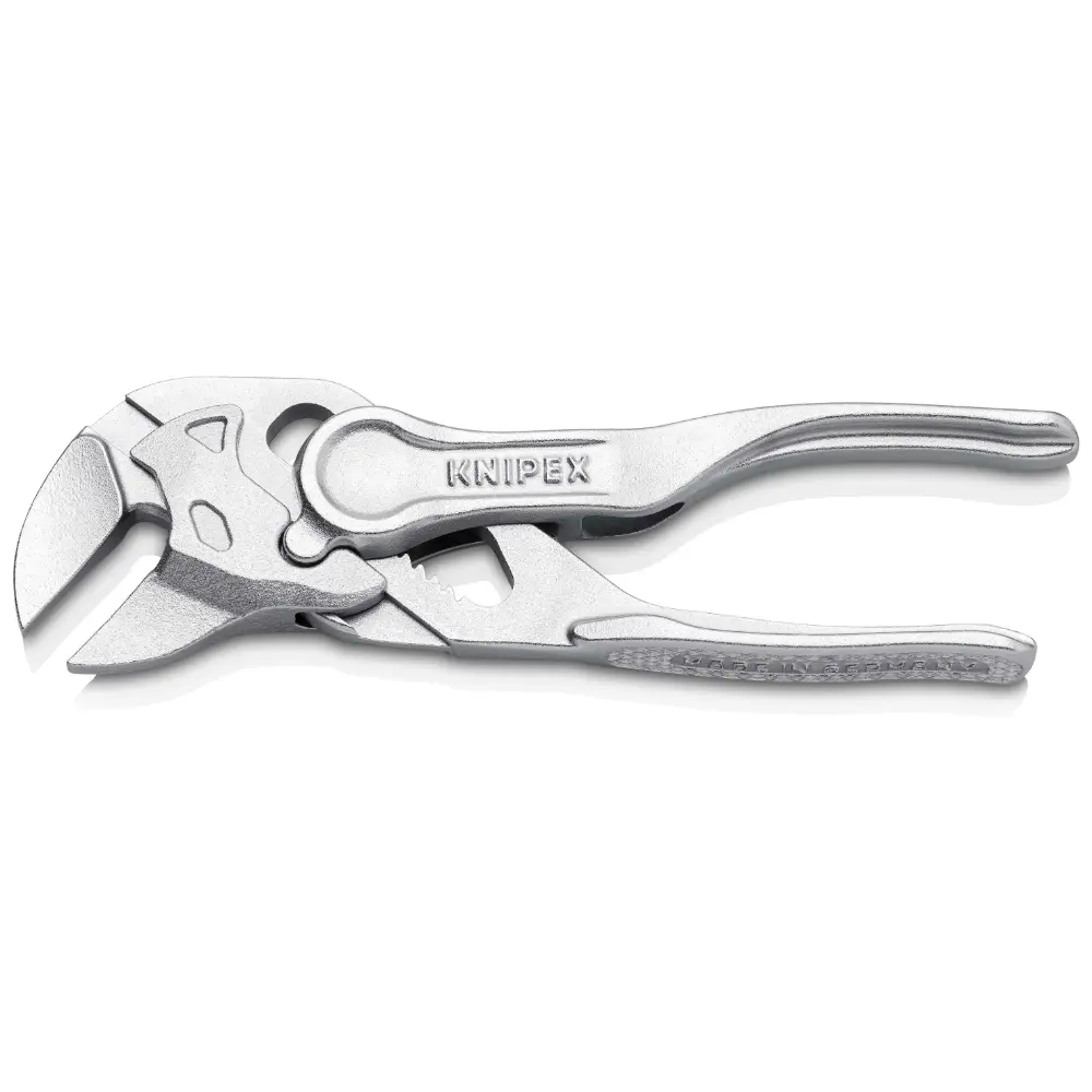 KNIPEX Zangenschlüssel XS Zange und Schraubenschlüssel in einem Werkzeug verchromt 100 mm