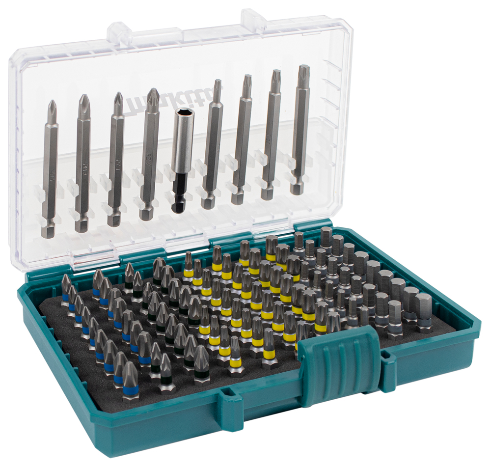 Makita Bit-Box 99-teilig - PH, PZ, T, H - Bits Längen 25mm + 75 mm - P-81050
