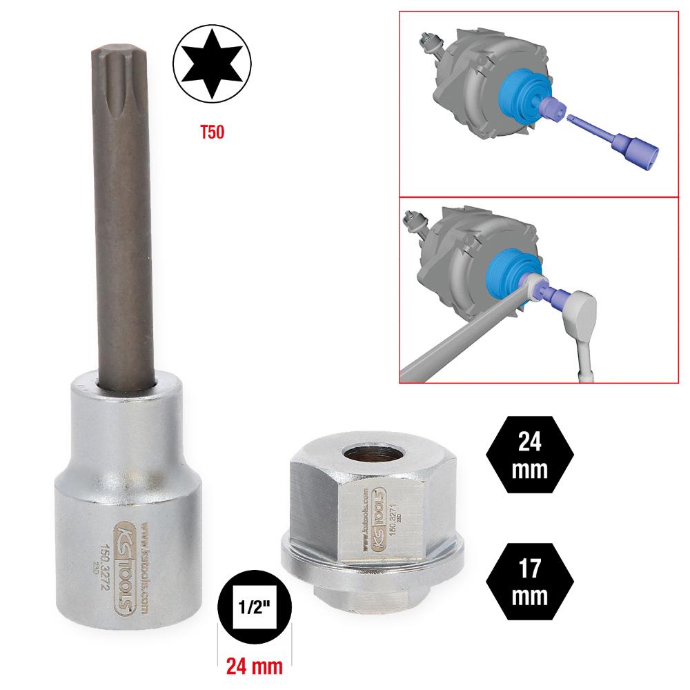 KS Tools Lichtmaschinen-Kombischlüssel-Satz, 2-tlg
