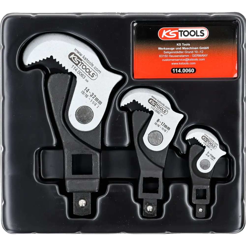 KS TOOLS 1/4" + 3/8" + 1/2" Multifunktions-Schlüssel-Satz, 3-tlg