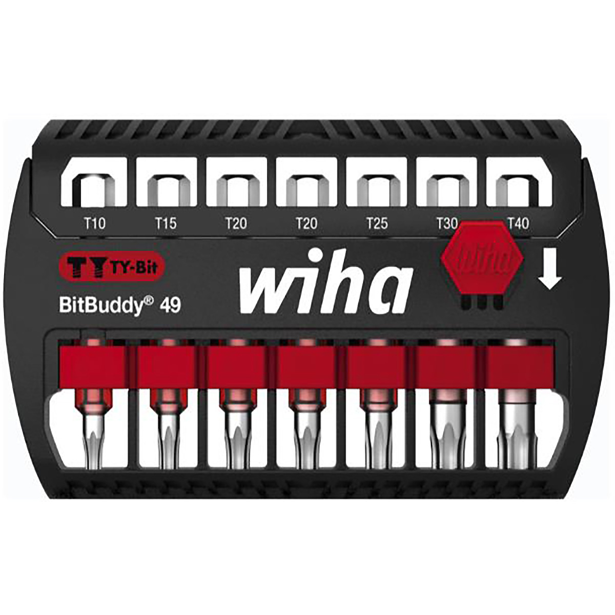 Wiha Bit Set BitBuddy TY-Bit 49 mm TORX 7-teiliges Set 1/4 zoll E6,3
