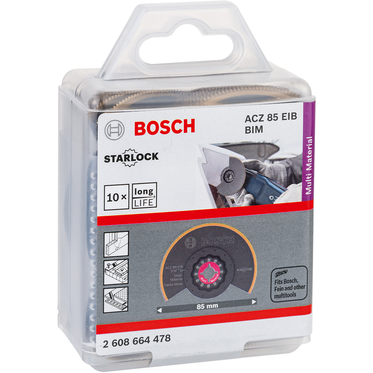 Bosch BIM-TiN Segmentsägeblatt ACZ 85 EIB, Multi Material, 85 mm