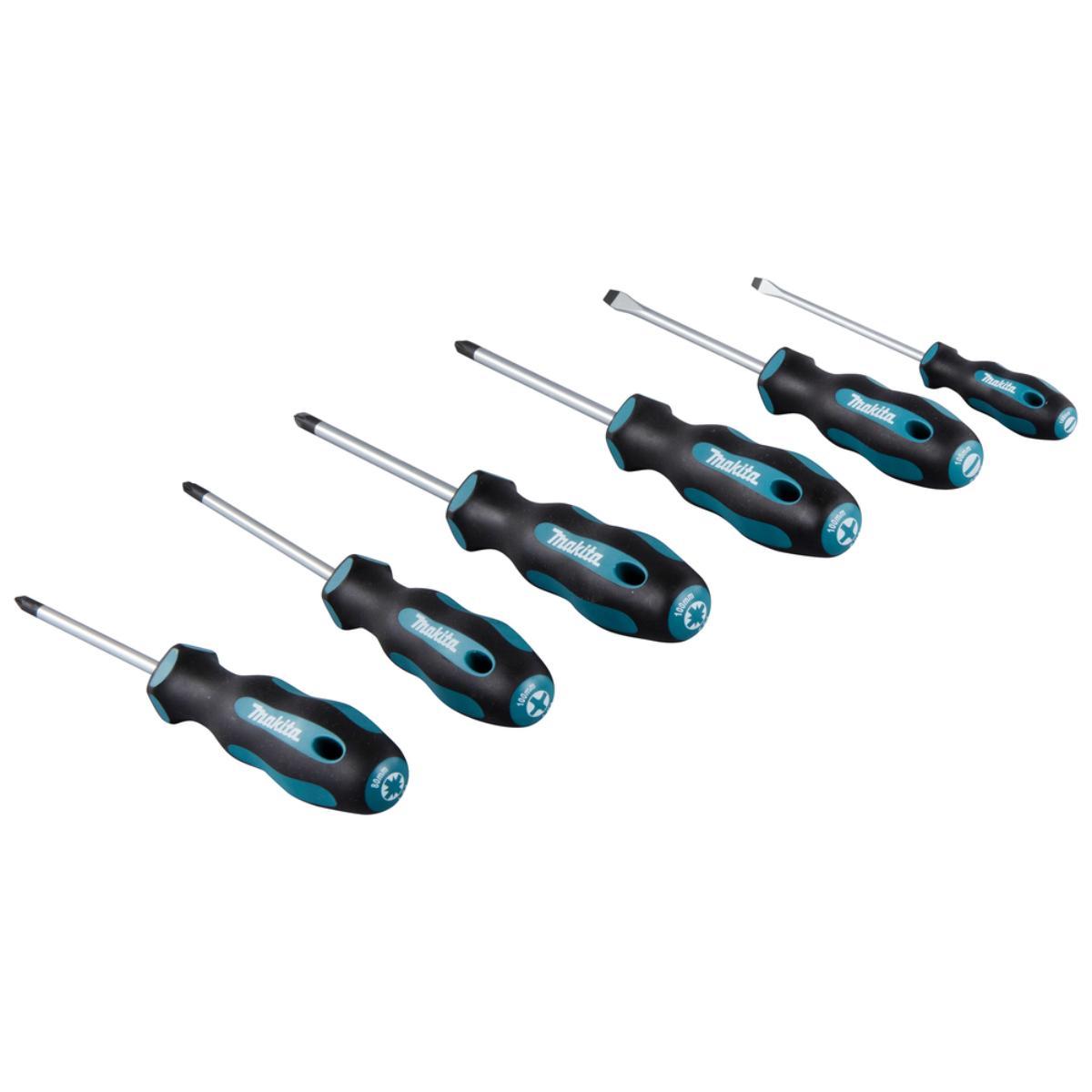Makita Schraubendreher-Set Schlitz Kreuz magnetisch 6-teilig