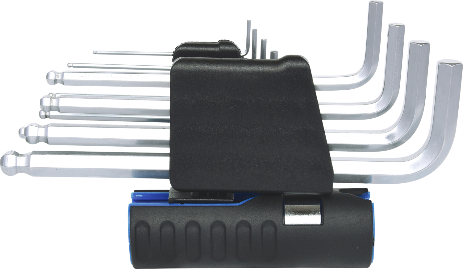 KS Tools 3 in 1 Innen6kant-Winkelstiftschlüssel-Satz,10-tlg lang, Kugelkopf, Zoll