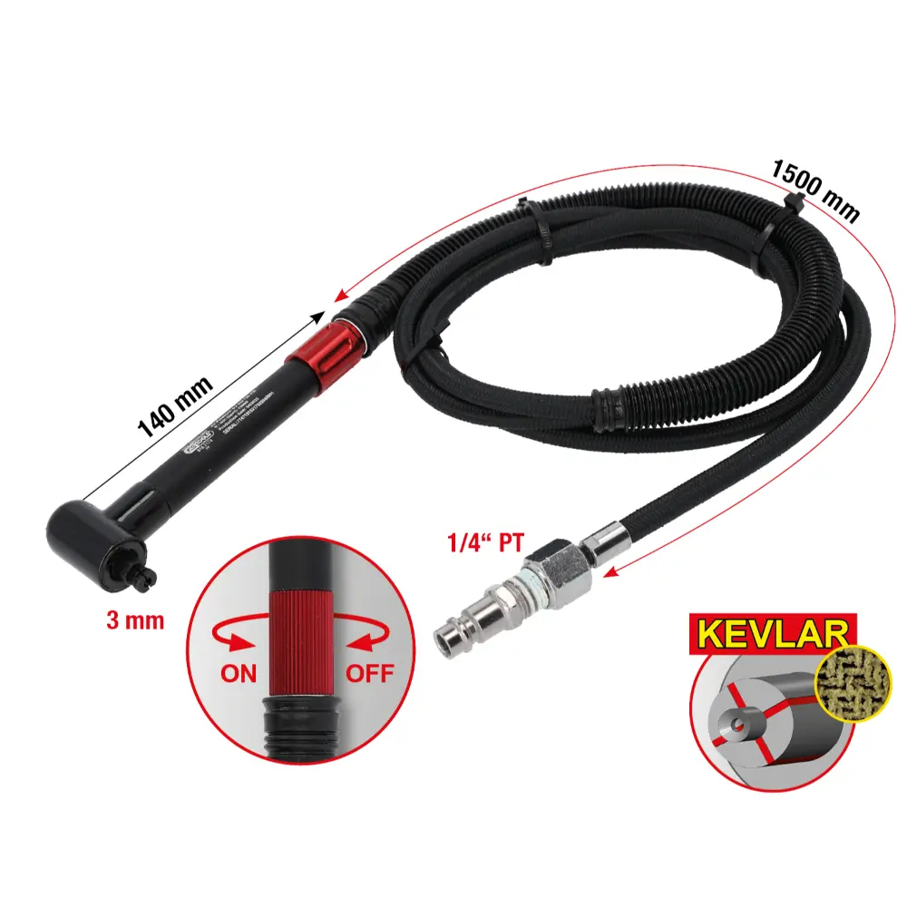 KS TOOLS Druckluft-Stiftschleifer, 110° abgewinkelt