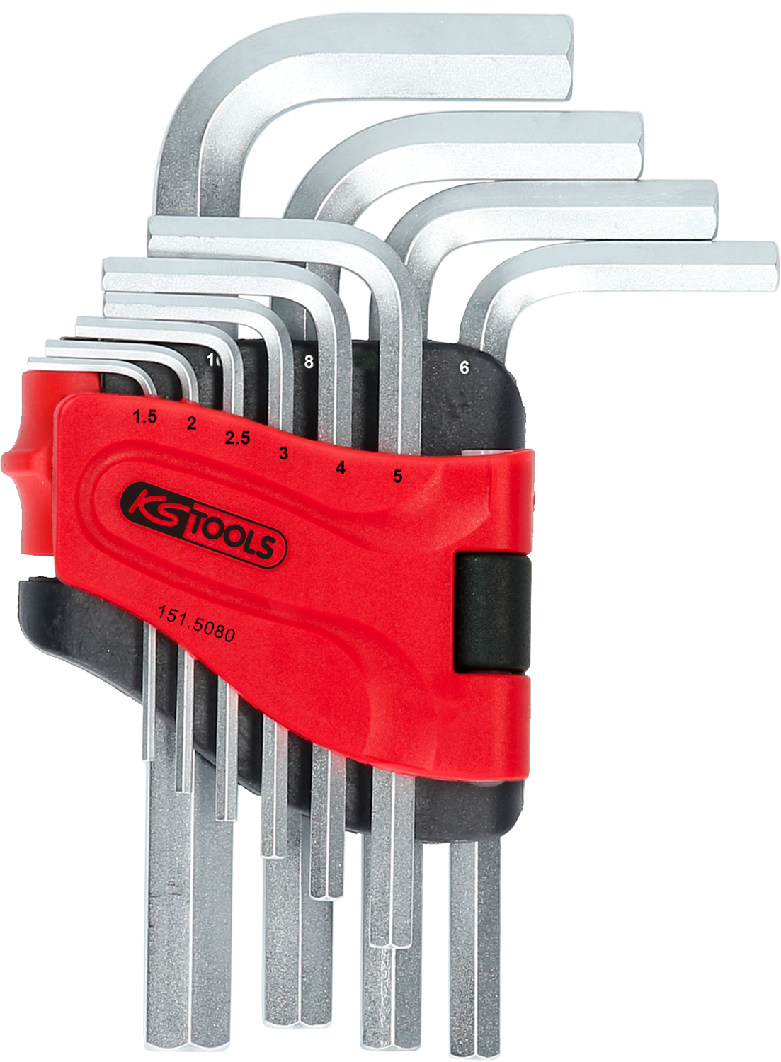 KS Tools Innensechskant-Winkelstiftschlüssel-Satz, im Klapphalter,10-tlg1,5-10mm