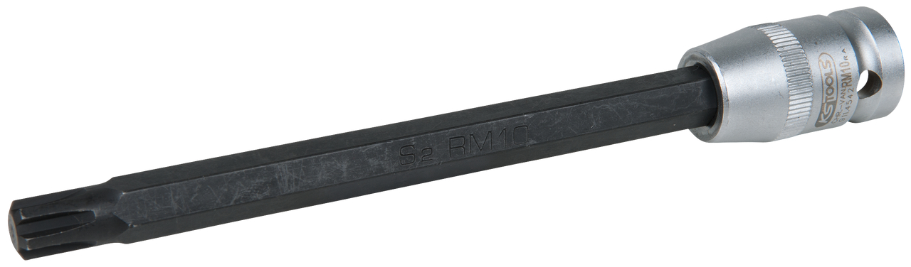 KS Tools 1/2" Bit-Stecknuss für RIBE®-Schrauben, M10, Länge 165 mm, phosphatiert