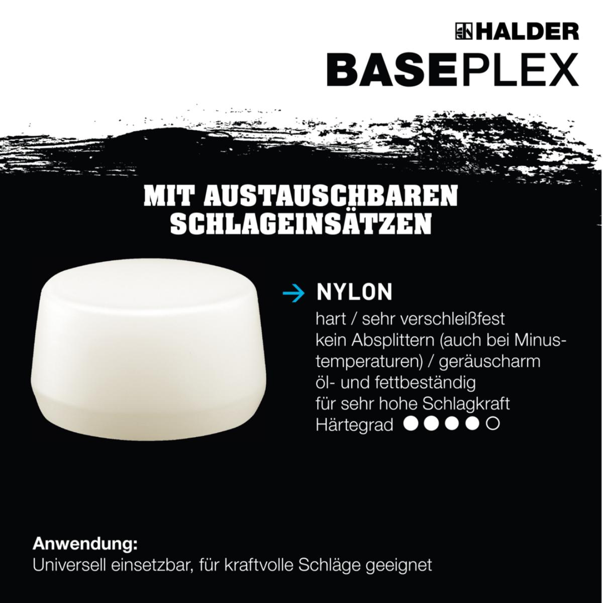 HALDER Schlageinsatz für BASEPLEX - Schonhammer, Nylon