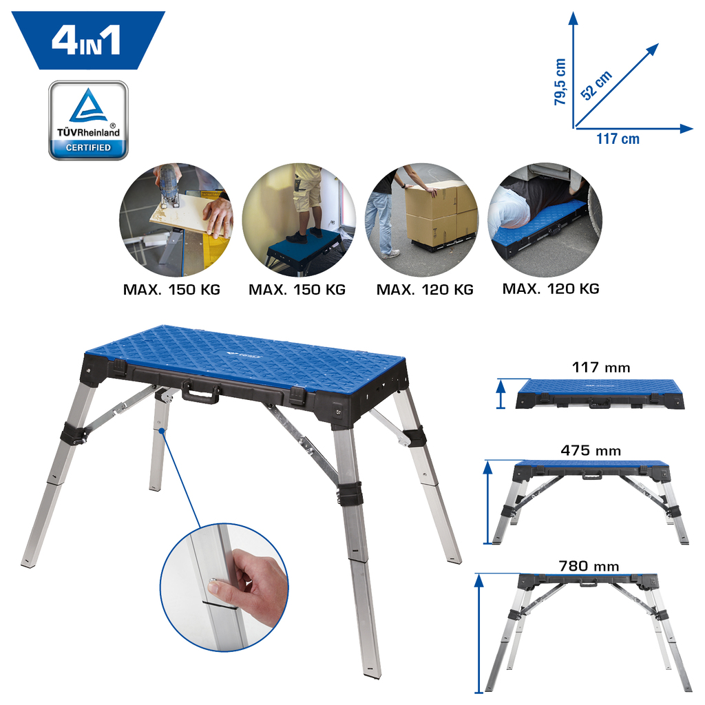 Brilliant Tools 4in1 Universal Werkbank