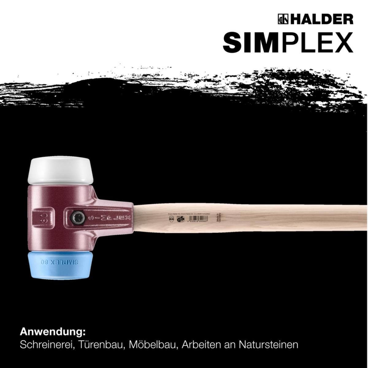 HALDER SIMPLEX - Vorschlaghammer mit TE-Gehäuse und Holzstiel, Superplastik / TPE-soft