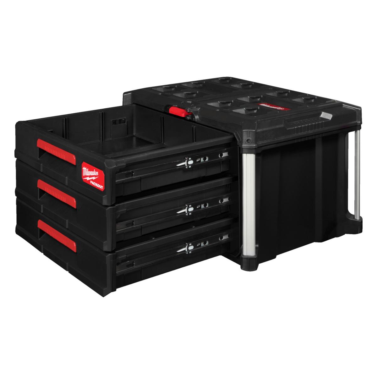 Milwaukee PACKOUT Koffer mit 3 Schubladen