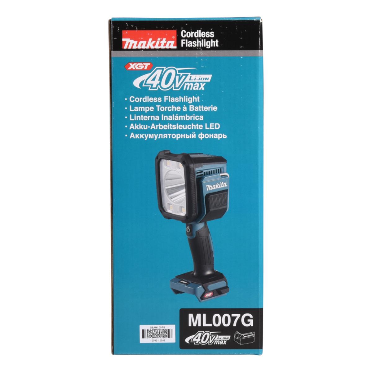 Makita LED-Akku-Handstrahler XGT 40V max. - 82.000 lx - 1.250 lm - ML007G