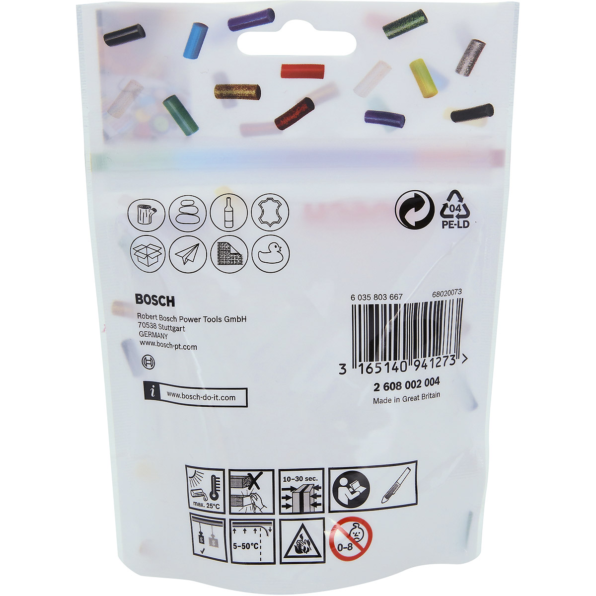 Bosch Klebesticks Gluey, transparent, 70 Stück