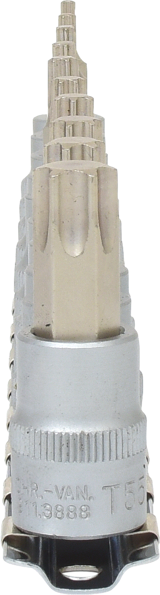 KS Tools 3/8" Bit-Stecknuss-Satz Torx, 10-tlg, T10-T55