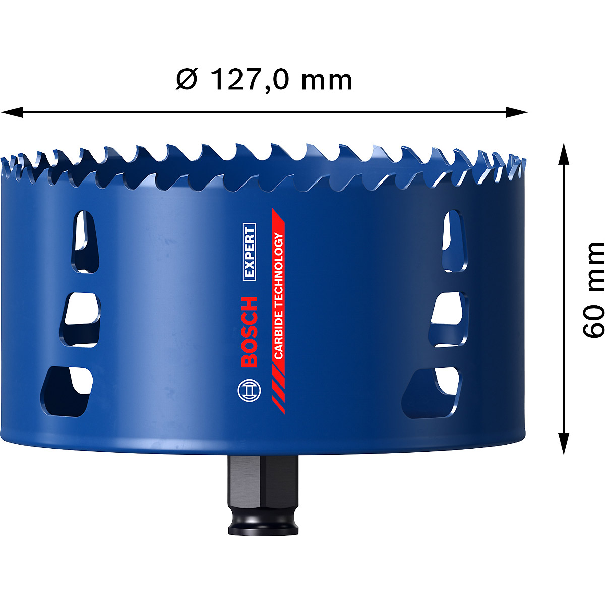 Bosch EXPERT Tough Material Lochsäge, 127 x 60 mm. Für Dreh- und Schlagbohrer