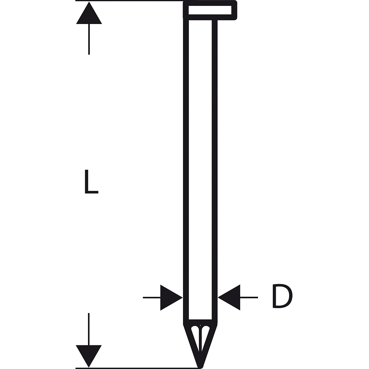 Bosch D-Kopf Streifennagel, blank, glatt