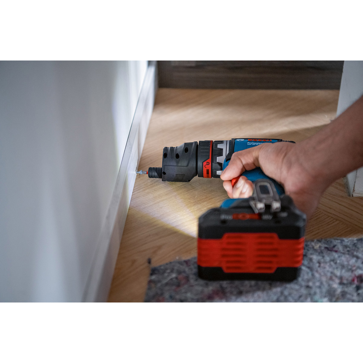 Bosch Bohrschrauber GSR 18V-90 FC mit Zusatzhandgriff in L-BOXX 136