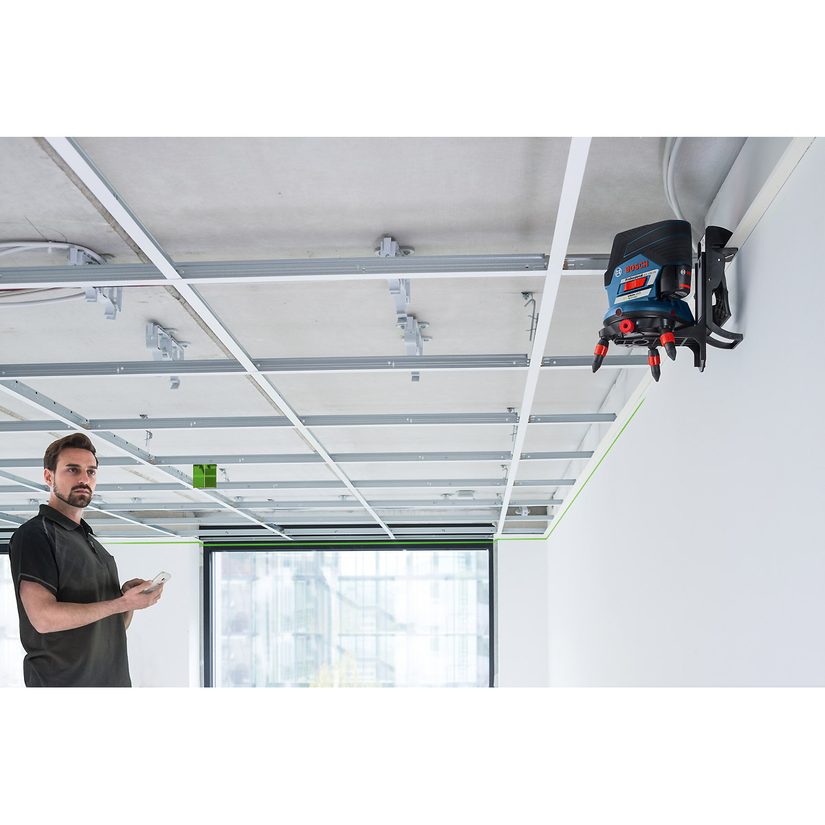 Bosch Kombilaser GCL 2-50 CG, mit 1 x 2,0 Li-Ion Akku, RM 2, L-BOXX