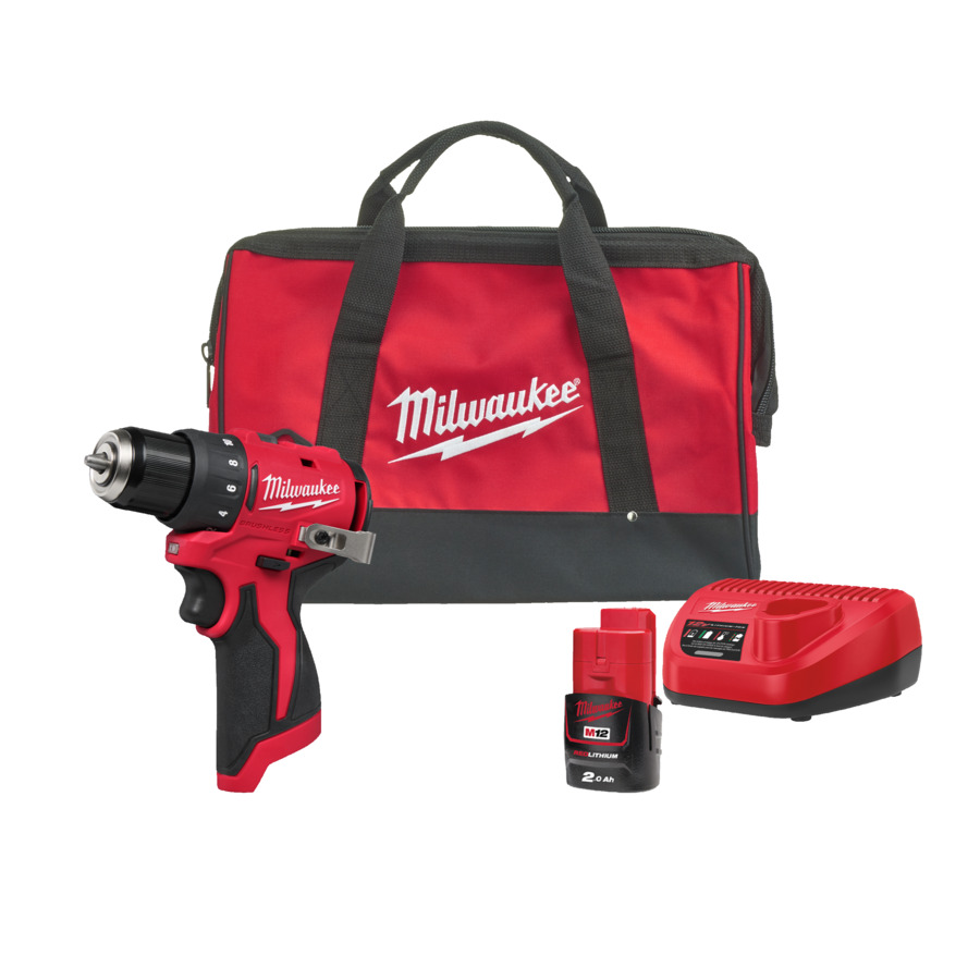 Milwaukee M12 Bürstenloser Akku-Bohrschrauber M12BLDDRC-201BRF