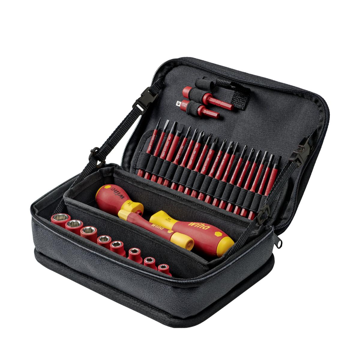 Wiha Werkzeug Set slimVario electric gemischt 32-teiliges Set mit Funktionstasche