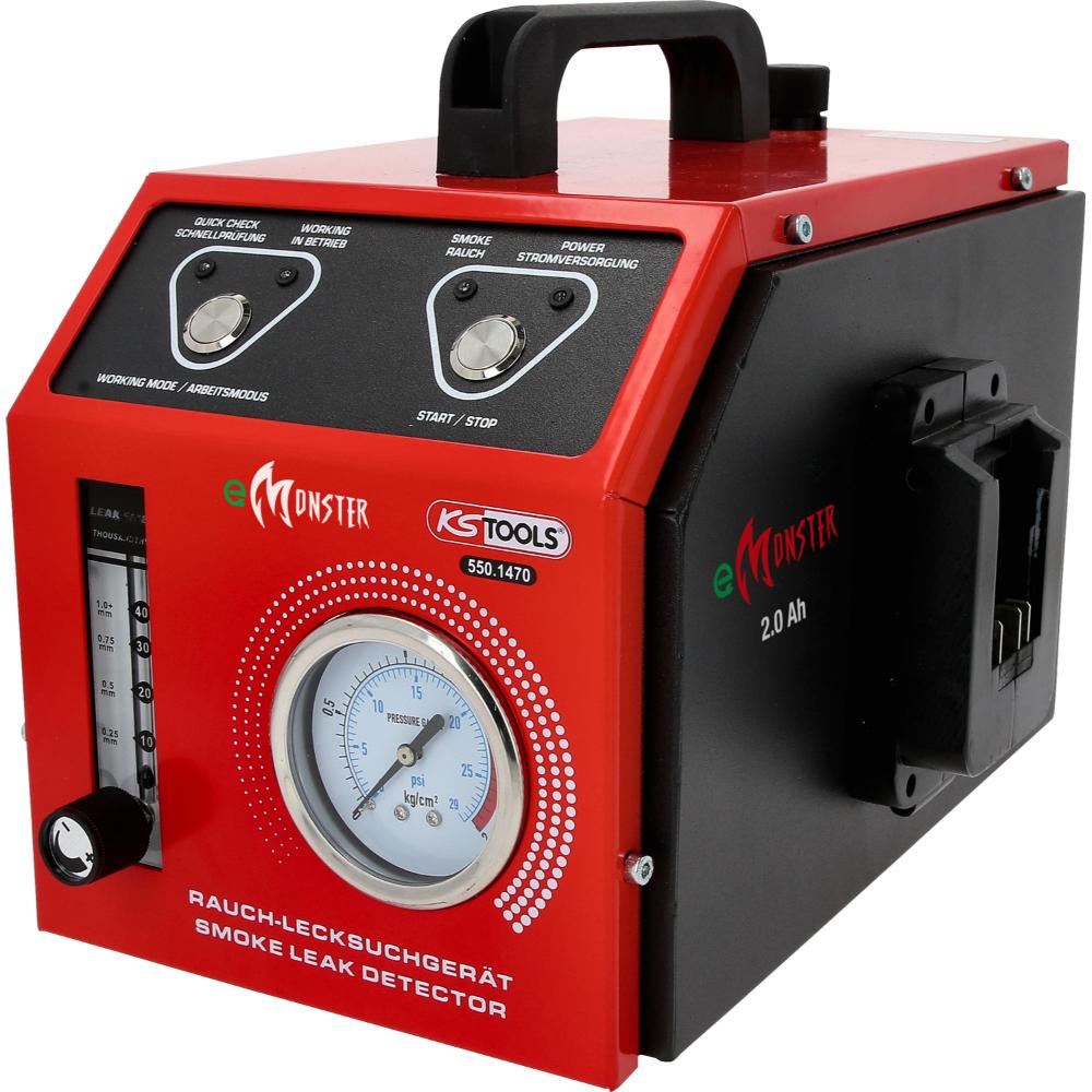 KS Tools Nebelmaschine zur Lecksuche, mit 2 Ah Akku, 36-tlg