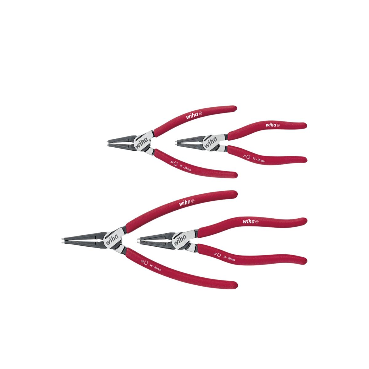 Wiha Zangen Set Classic mit MagicTips Sicherungsringzangen 4-teiliges Set