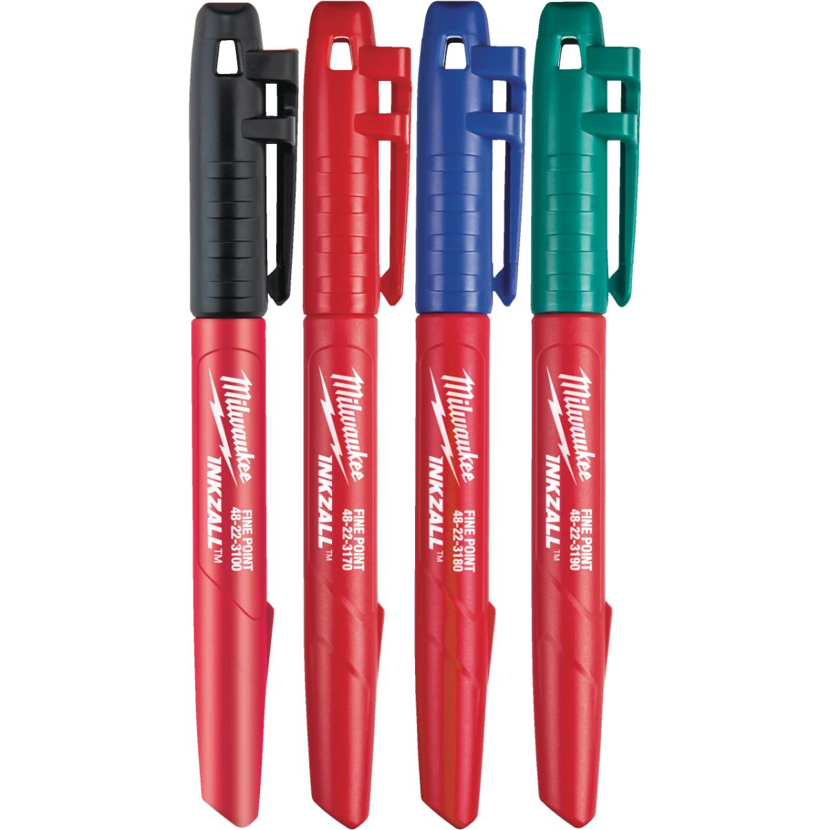 Milwaukee INKZALL™ Permanentmarker mit Keilspitze coloured - 4 stück