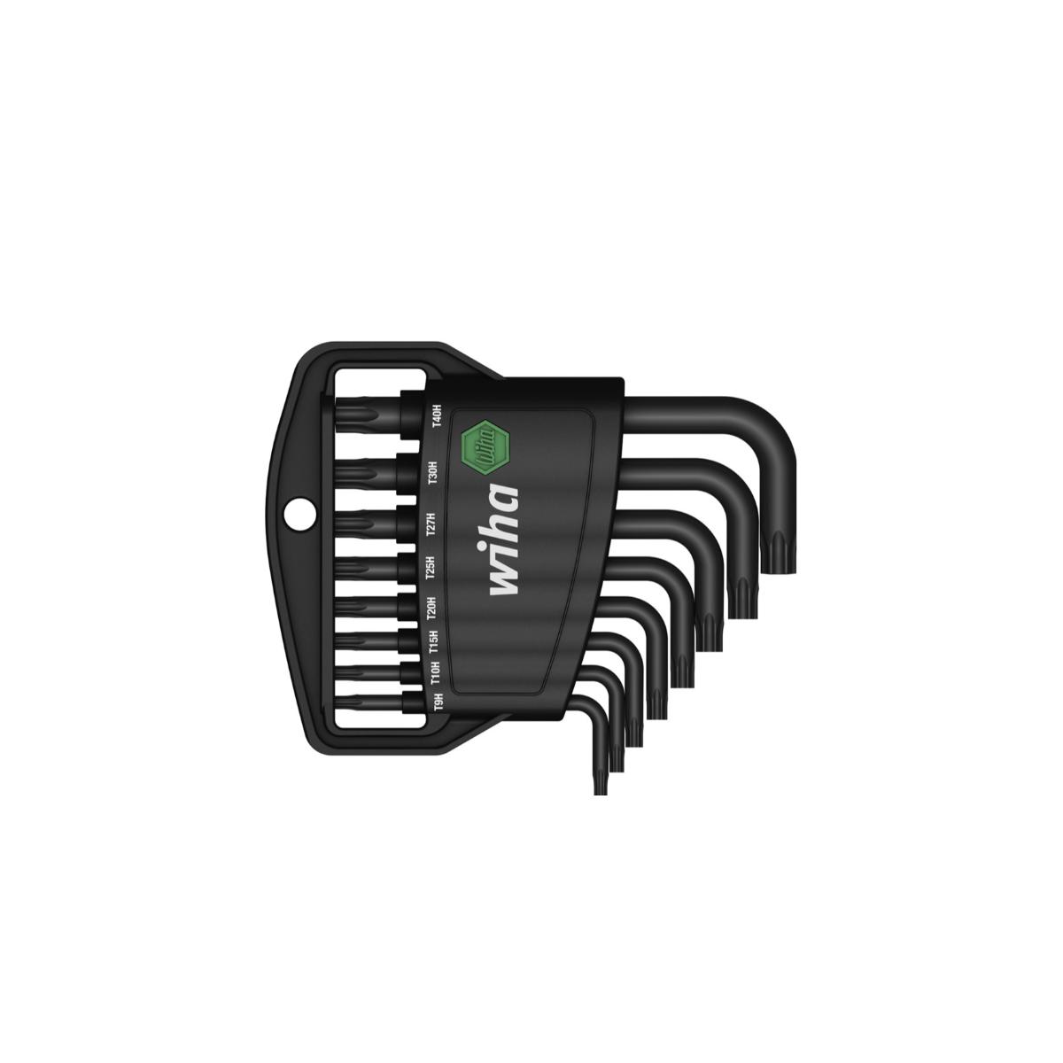 Wiha Stiftschlüssel Set im Classic Halter TORX Tamper Resistant 8-teiliges Set schwarzoxidiert
