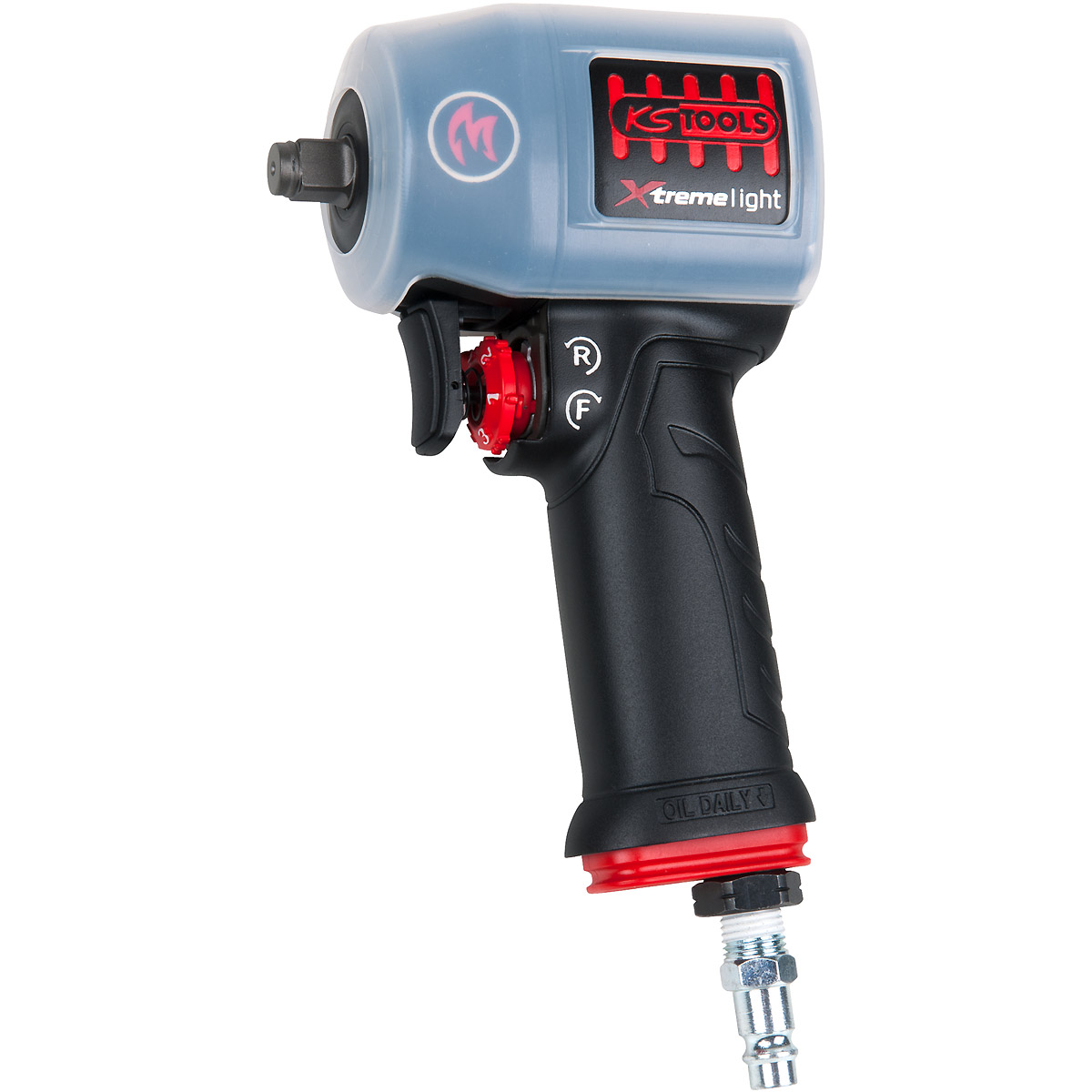 KS Tools 3/8" miniMONSTER Xtremelight Hochleistungs-Druckluft-Schlagschrauber 1.390 Nm mit Schutzhül