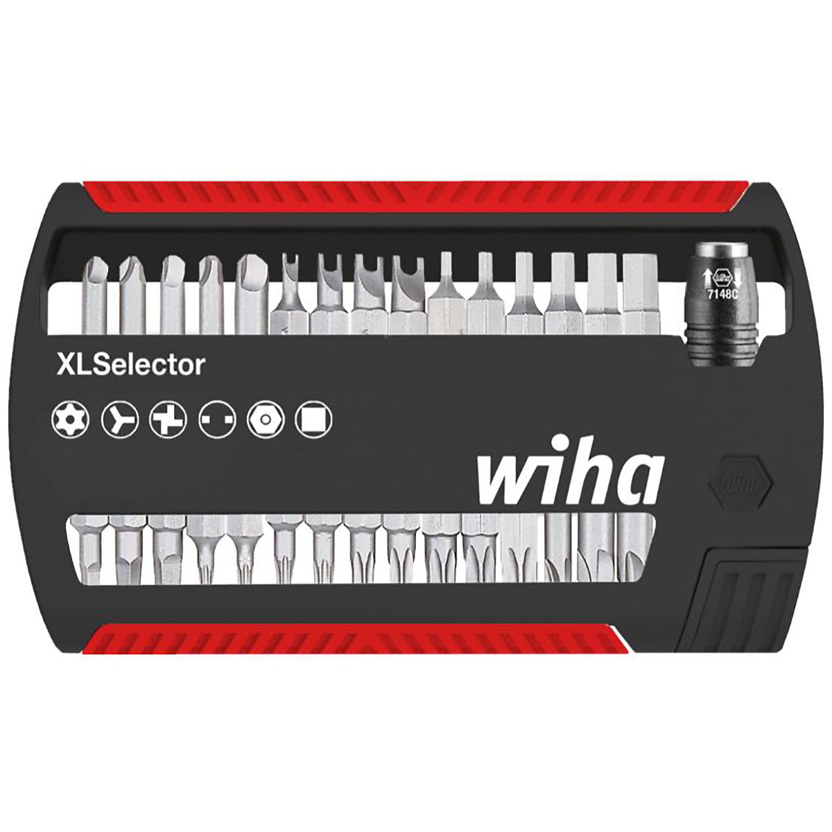 Wiha Bit Set XLSelector Security Standard 25 mm gemischt 31-teiliges Set 1/4 zoll C6,3