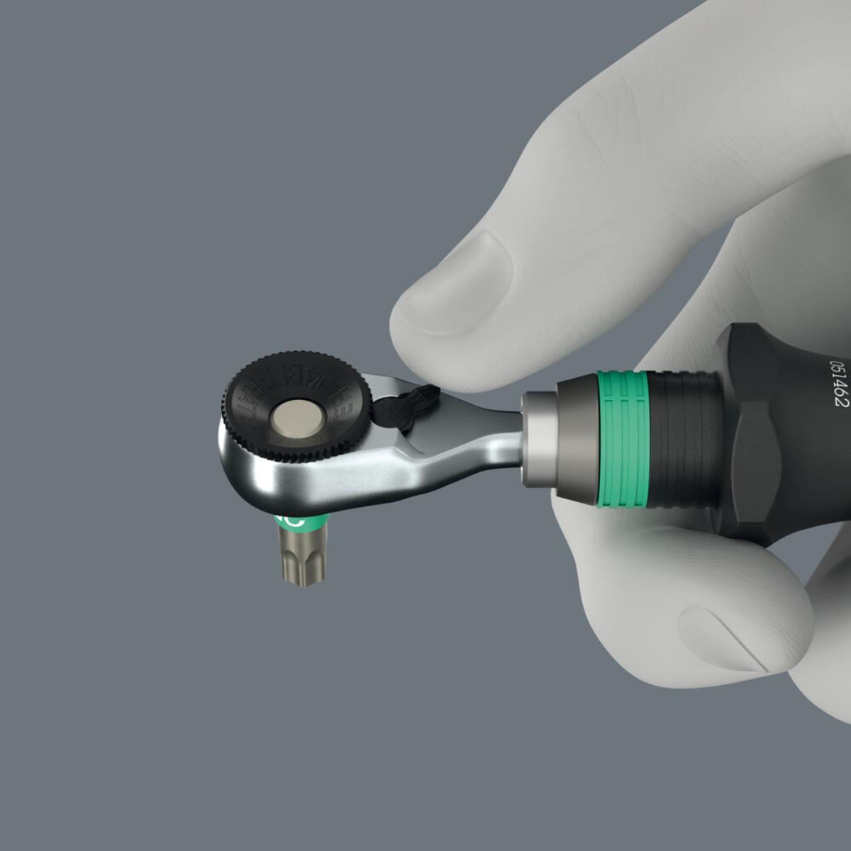 Wera 8011 Zyklop Mini 4 Bit-Ratsche, 1/4 zoll, 1/4 zoll x 50 mm