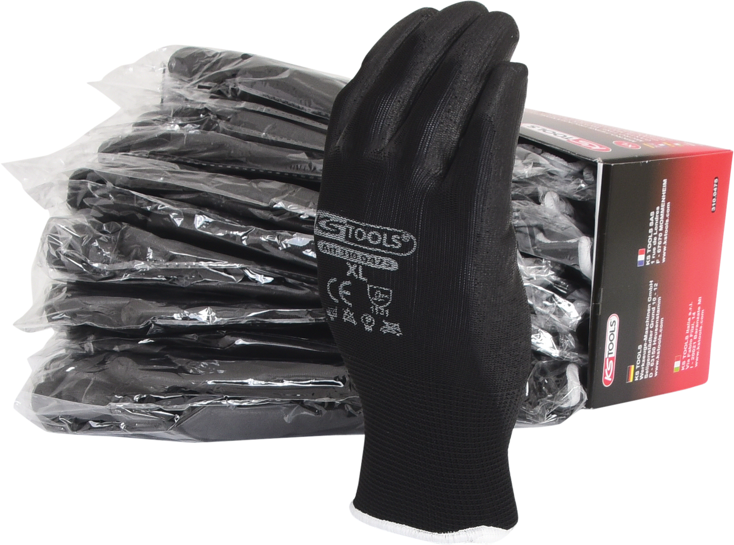 KS Tools Mikro-Feinstrickhandschuhe-schwarz