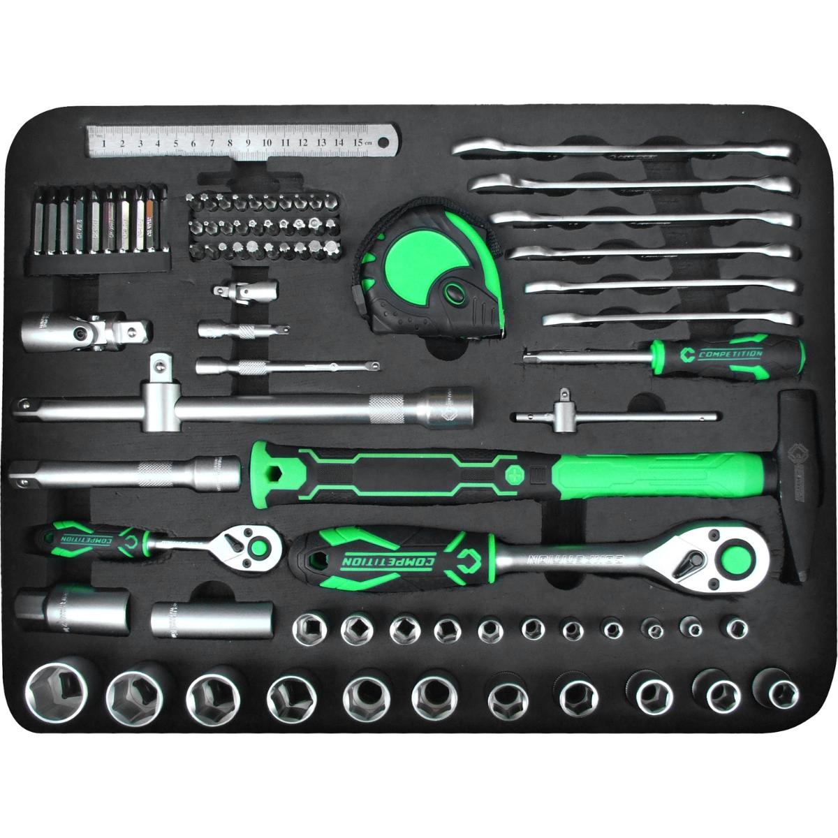 COMPETITION 1/4+1/2 Universal-Werkzeug 147-teiliegs Set