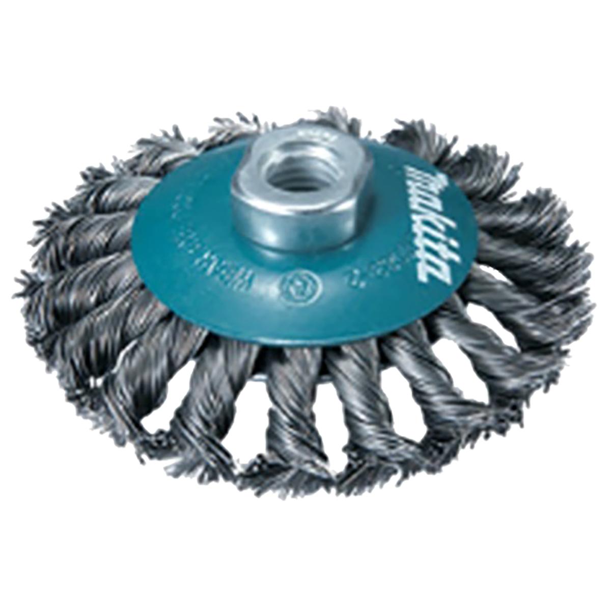 Makita Kegelbürste 115mm gezopft M14 - INOX - D-77584