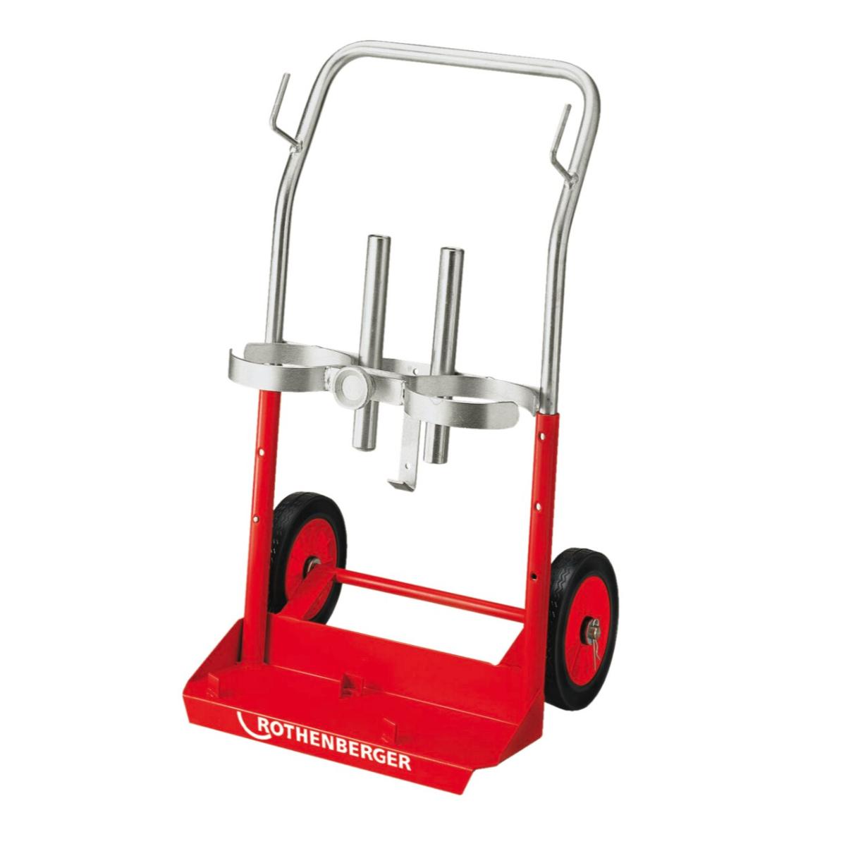 ROTHENBERGER Fahrbarer Gasflaschen Flaschen - Transportwagen, 5 - 10l, Teleskop