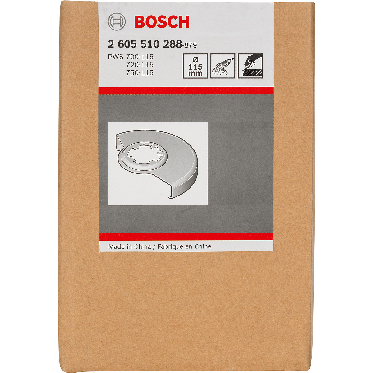 Bosch Schutzhaube ohne Deckblech zum Schleifen, 115 mm