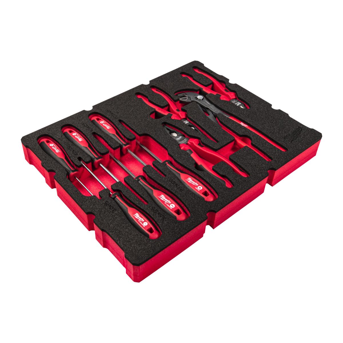 Milwaukee Zangen und Schraubendreher Einlage, 10-teiliges Set