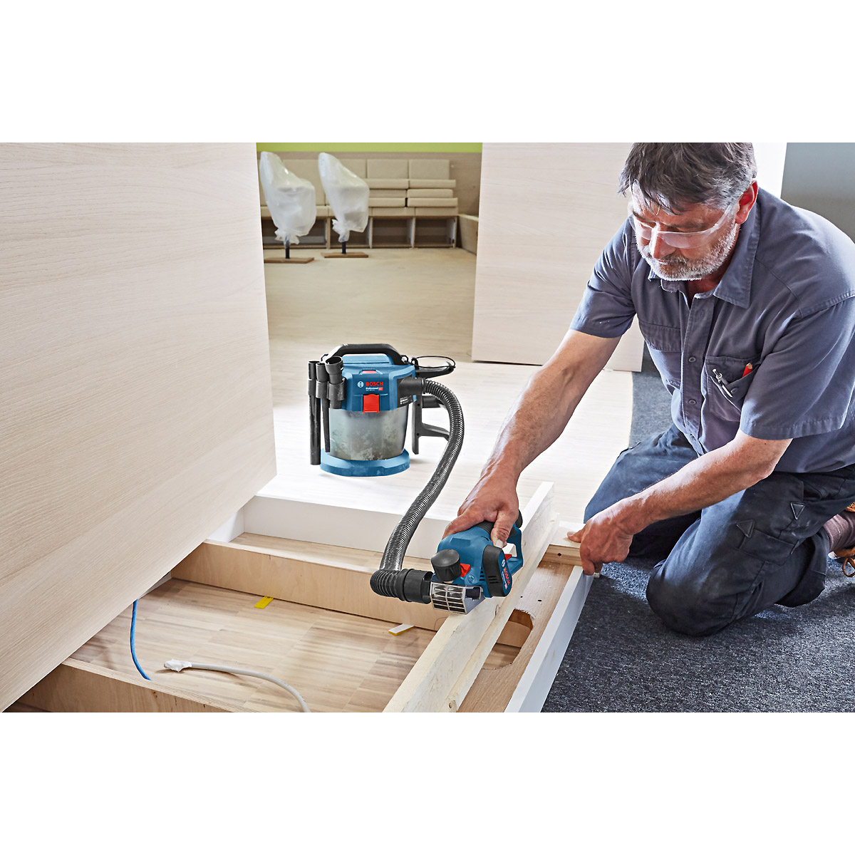 Bosch Akku-Hobel GHO 12V-20, Solo Version, L-BOXX