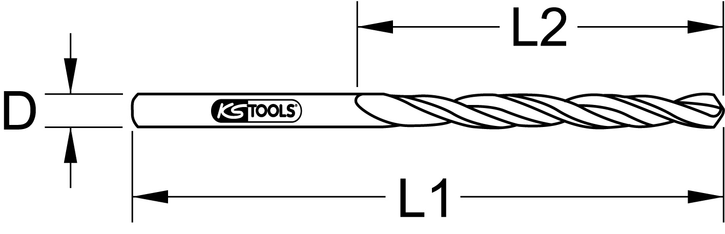 KS Tools HSS TiN Spiralbohrer