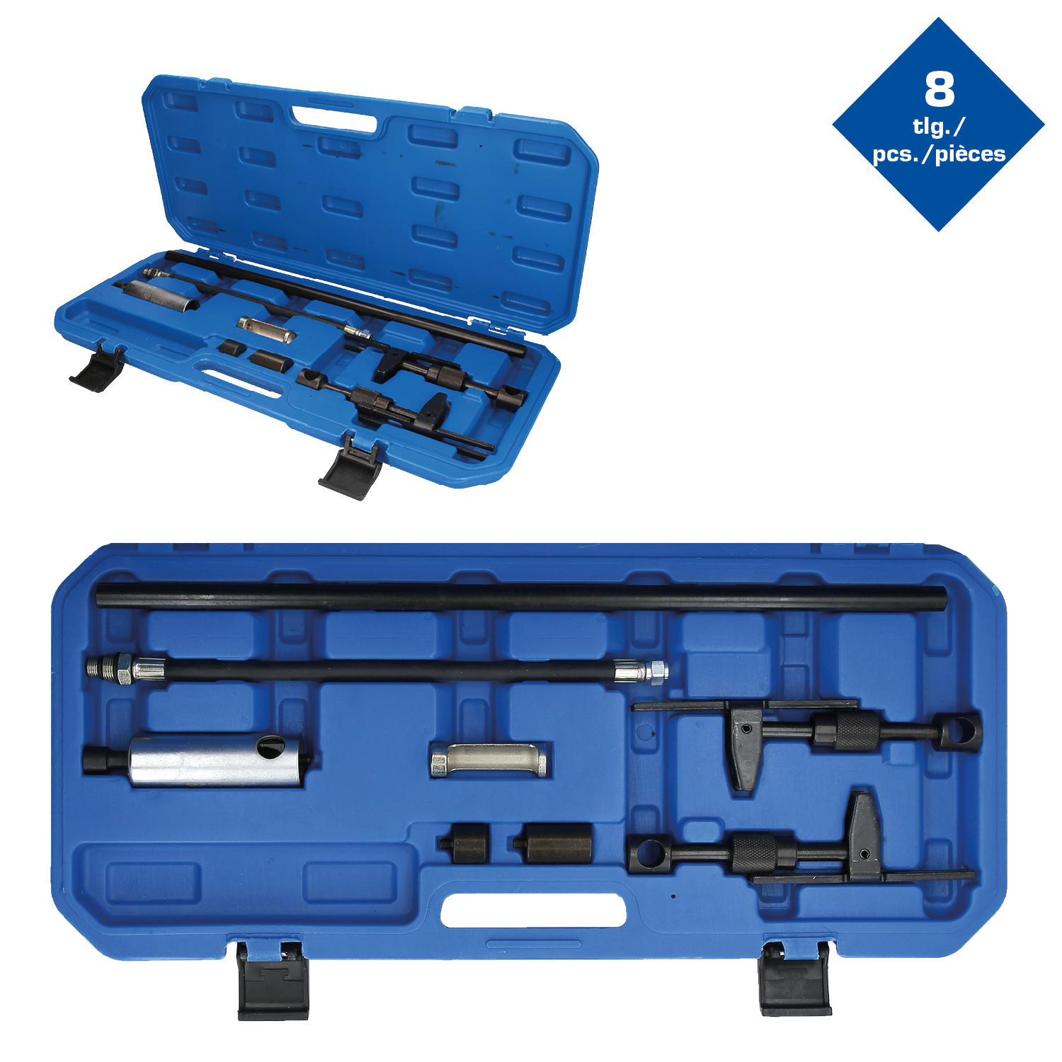 Brilliant Tools Druckluft-Ventilfeder-Montagewerkzeug-Satz, 8-tlg - BT541070