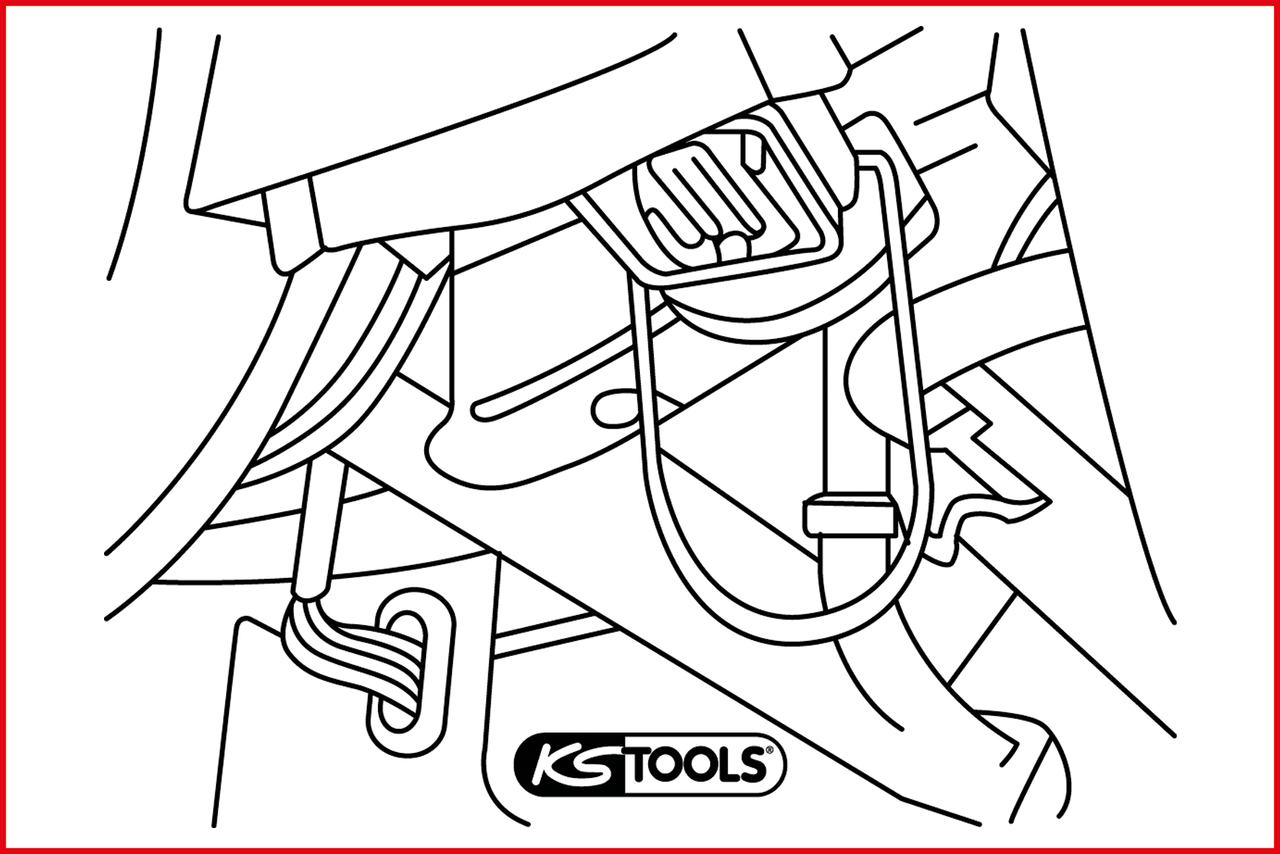 KS Tools Lenkradschloss-Federbügel für Mercedes, 2 Stück