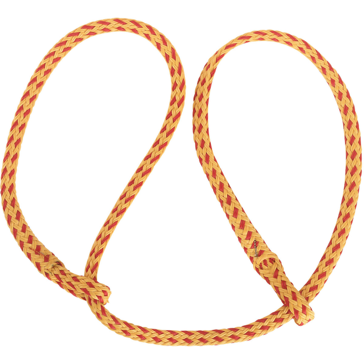 Kerbl Geburtsstrick poly/flach gelb-rot, mit zwei Schlaufen