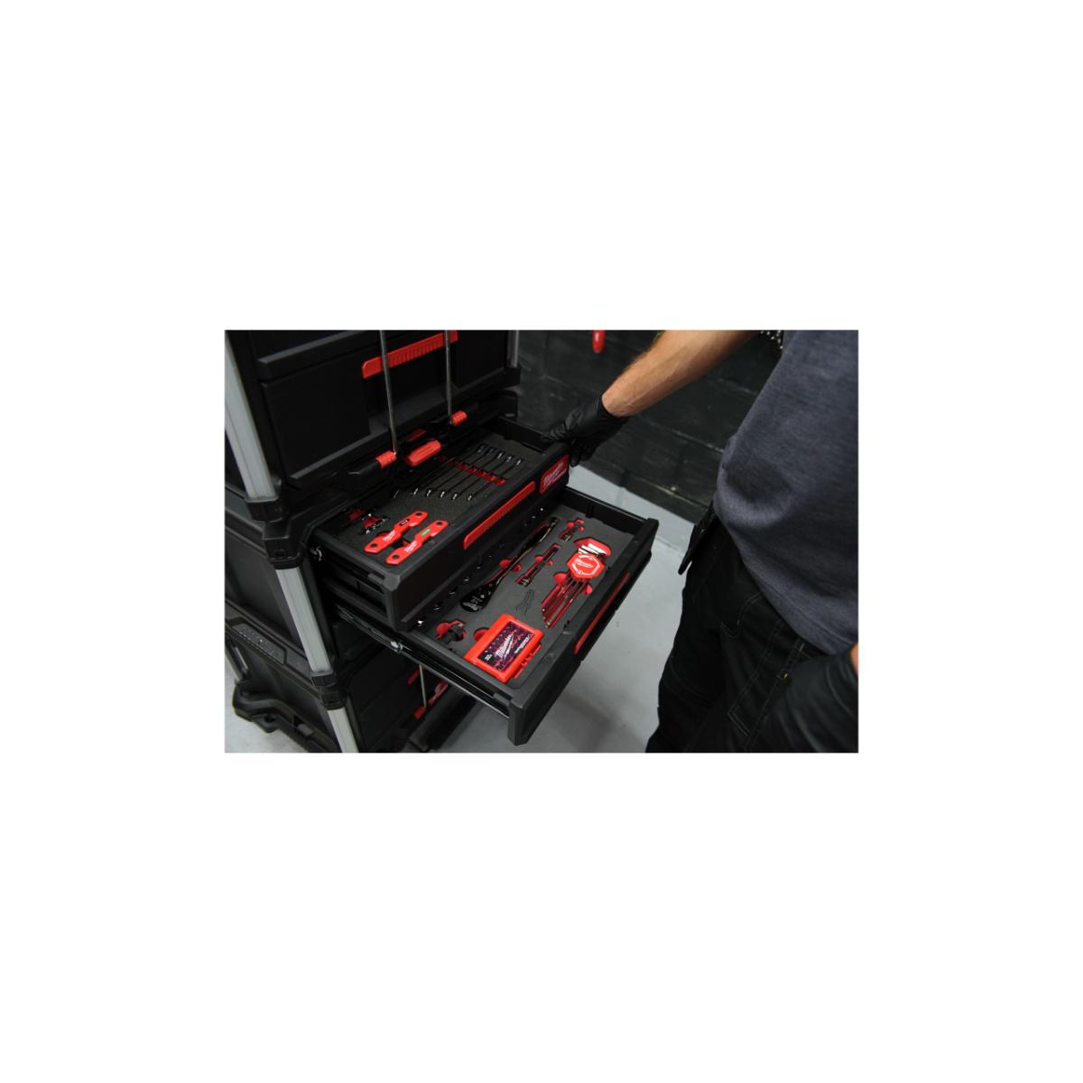 Milwaukee PACKOUT Einlage 3/8" Ratschen- & Steckschlüsseleinsätze & Ringmaulschlüssel, 55-teiliges S