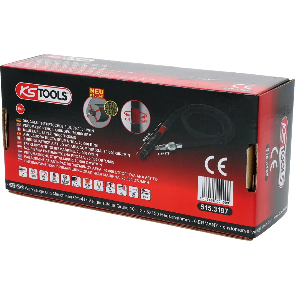 KS TOOLS Druckluft-Stiftschleifer, 70.000 U/min
