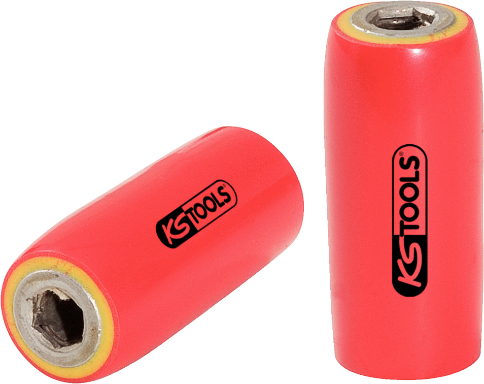 KS Tools 3/8" Bithalter mit Schutzisolierung für 1/4" Bits