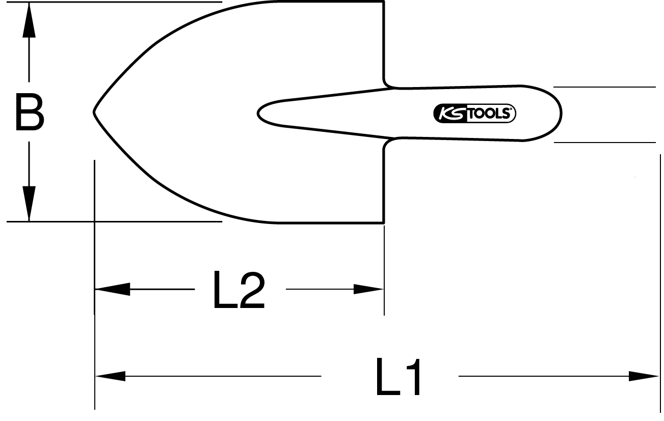 KS Tools BRONZEplus Klappspaten 320x180 mm