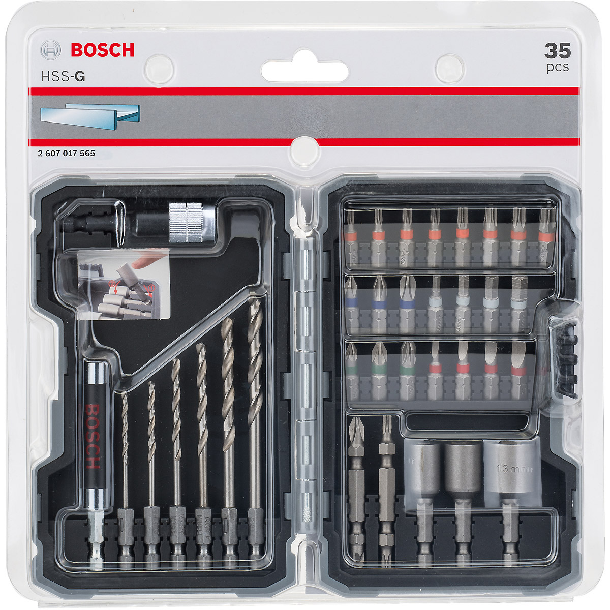 Bosch Bitset mit Metallbohrern und Extra Hard-Schrauberbits, 35-teiliges Set